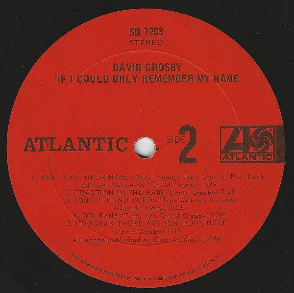 David Crosby - If I Could Only Remember My Name - 1971