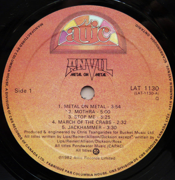 Anvil - Metal On Metal - 1982