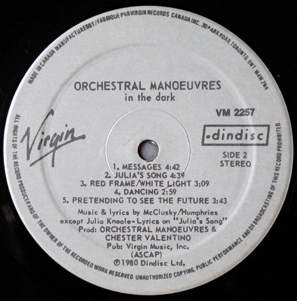 Orchestral Manoeuvres In The Dark - Orchestral Manoeuvres In The Dark -