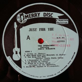 Merrymen, The Featuring Emile Straker - Just For You - 1966