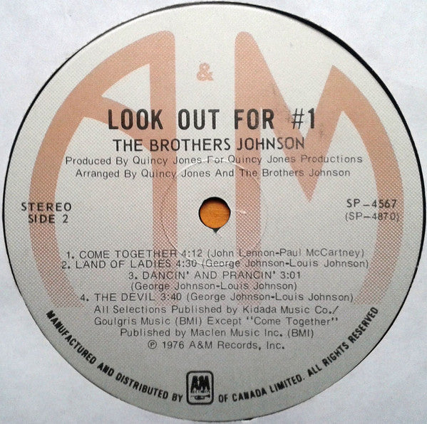 Brothers Johnson - Quincy Jones Presents - Look Out For #1 - 1976
