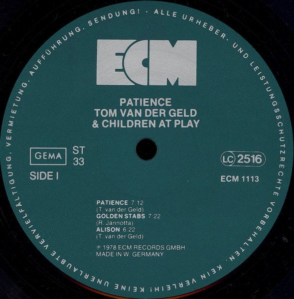 Tom Van Der Geld - Patience
