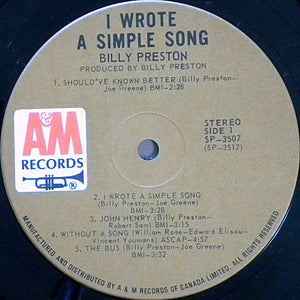 Billy Preston - I Wrote A Simple Song - 1971