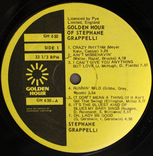 Stéphane Grappelli - Golden Hour Of Stephane Grappelli - 1978