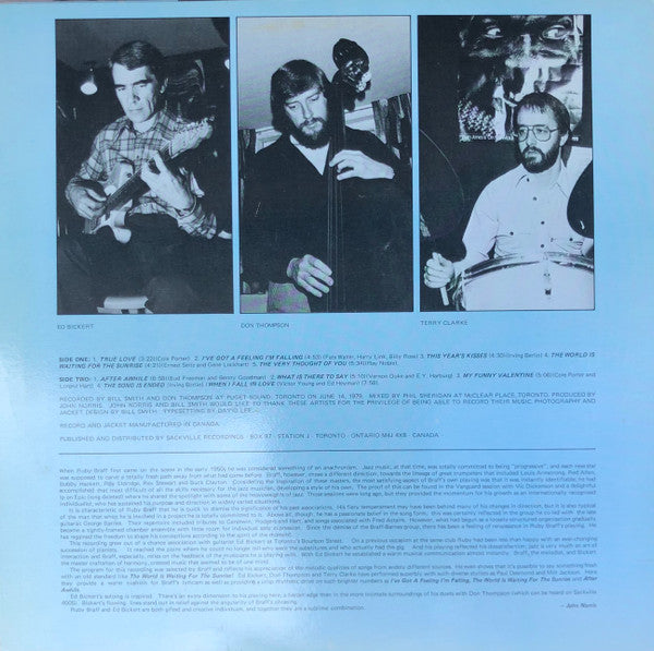 Ruby Braff With Ed Bickert Trio, The Featuring Don Thompson (2) And Terry Clarke - Ruby Braff With The Ed Bickert Trio Featuring Don Thompson And Terry Clarke - 1979