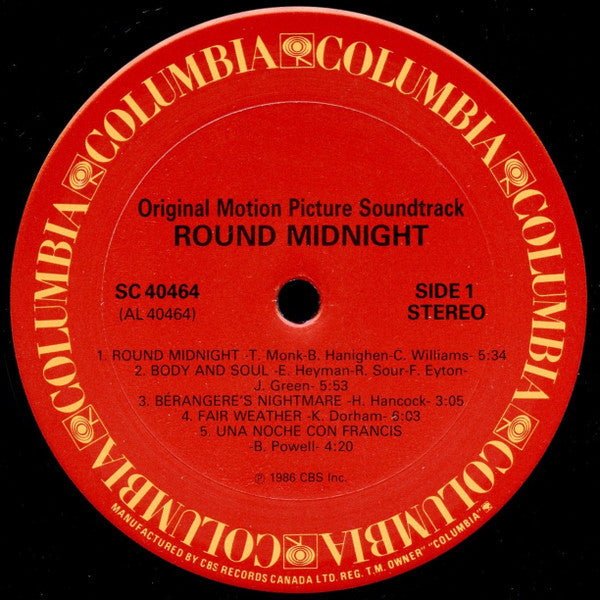 Herbie Hancock - Round Midnight - Original Motion Picture Soundtrack - 1986