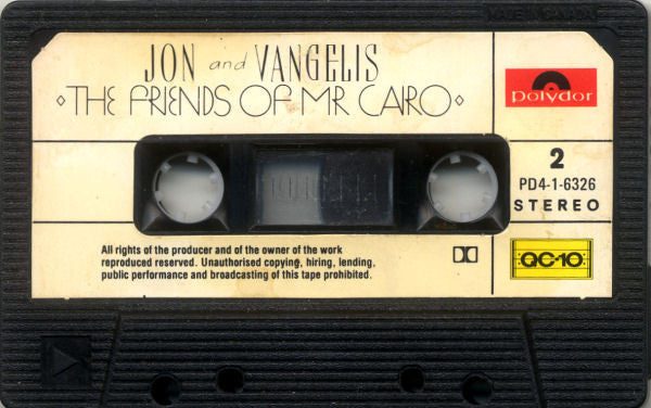 Jon & Vangelis - The Friends Of Mr Cairo -
