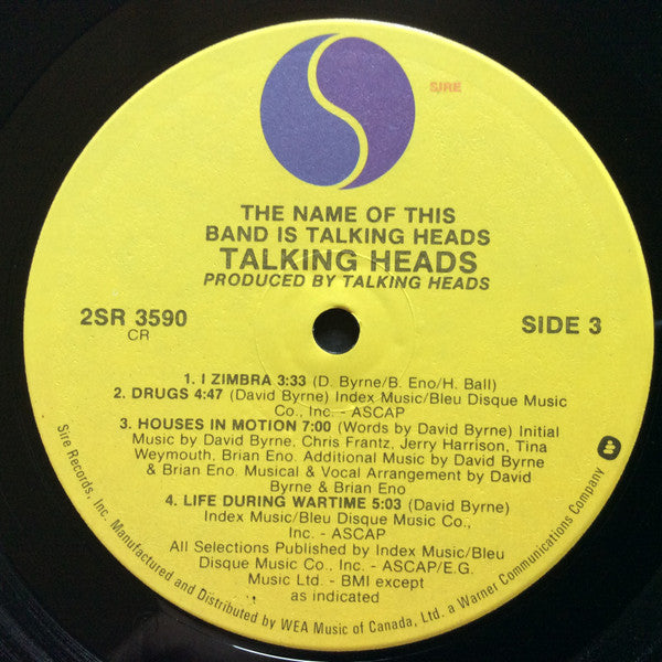 Talking Heads - The Name Of This Band Is Talking Heads - 1982