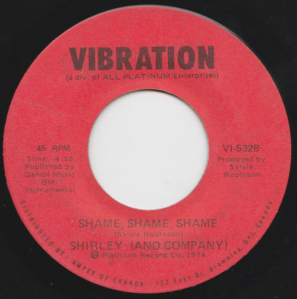 Shirley (And Company) - Shame, Shame, Shame Vinyl Record