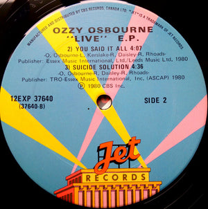 Ozzy Osbourne - Live E.P.