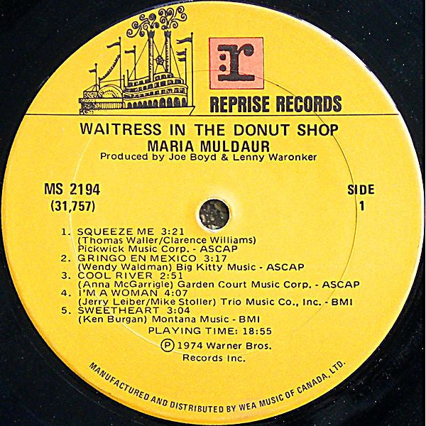 Maria Muldaur - Waitress In The Donut Shop - 1974