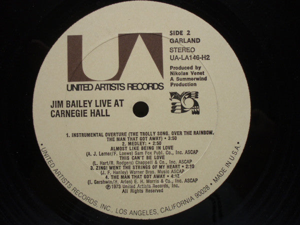 Jim Bailey - Live At Carnegie Hall