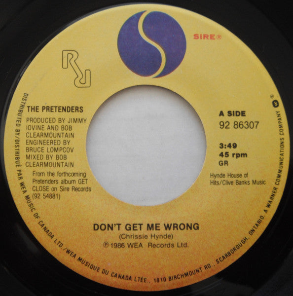 The Pretenders - Don't Get Me Wrong
