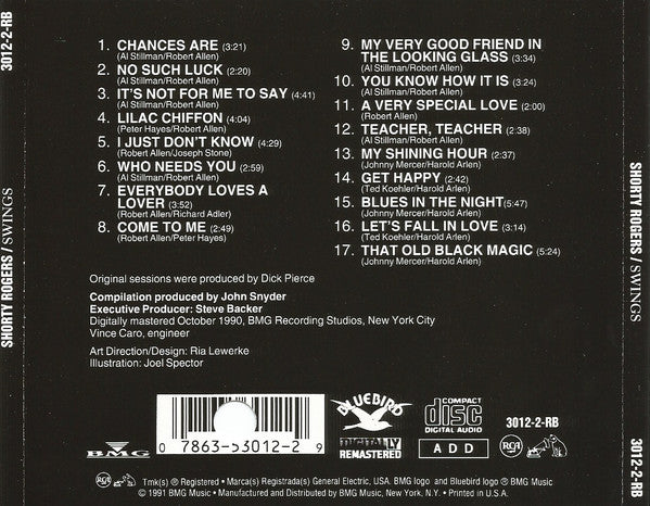 Shorty Rogers - Swings (CD) - 1991