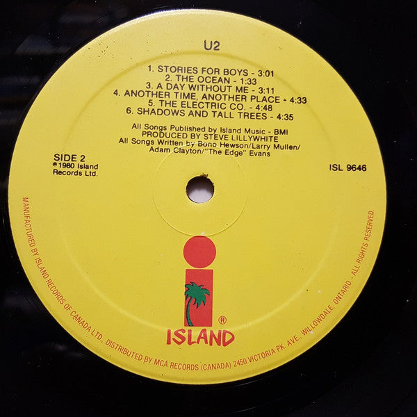 U2 - Boy Vinyl Record