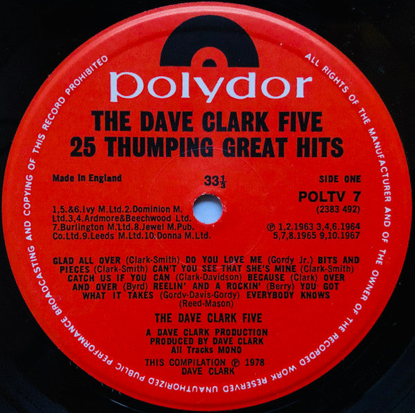 Dave Clark Five, The - 25 Thumping Great Hits - 1978