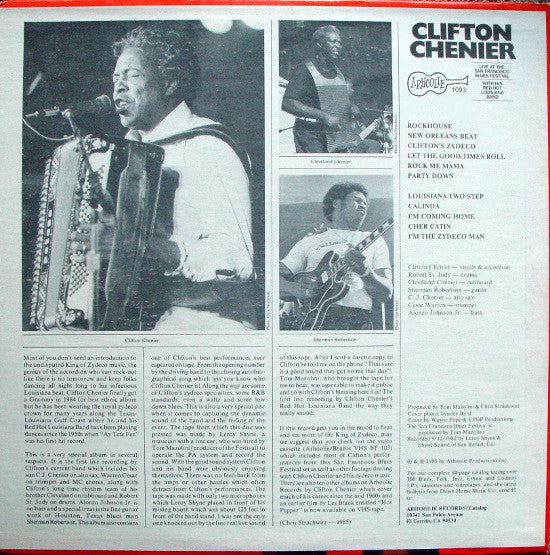 Clifton Chenier And His Red Hot Louisiana Band - Live At The San Francisco Blues Festival