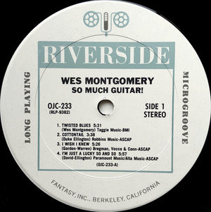 Wes Montgomery - So Much Guitar! - 1986