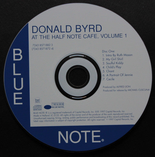 Donald Byrd - At The Half Note Cafe, Volumes 1 & 2 (CD) - 1997