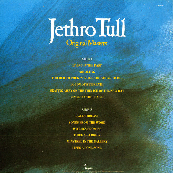 Jethro Tull - Original Masters Vinyl Record