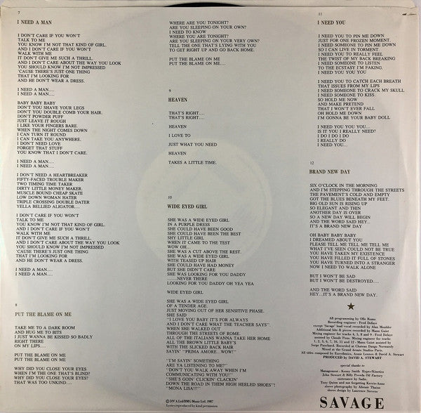 Eurythmics - Savage - 1987