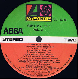 ABBA - Greatest Hits Vol. 2 Vinyl Record