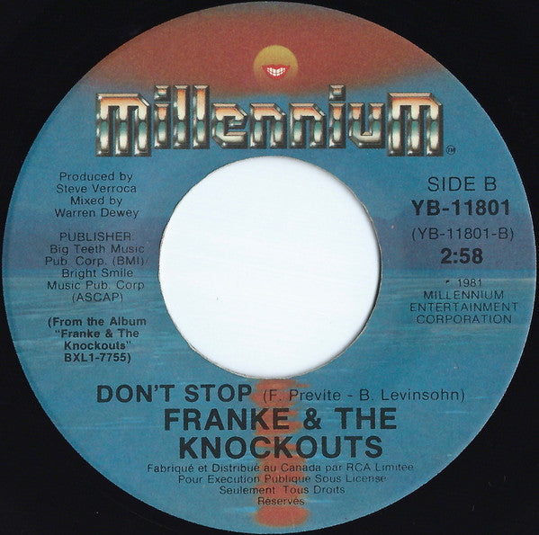 Franke & The Knockouts - Sweetheart / Don't Stop - 1981