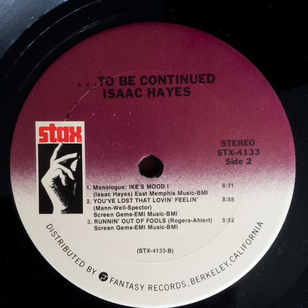 Isaac Hayes - ...To Be Continued Vinyl Record