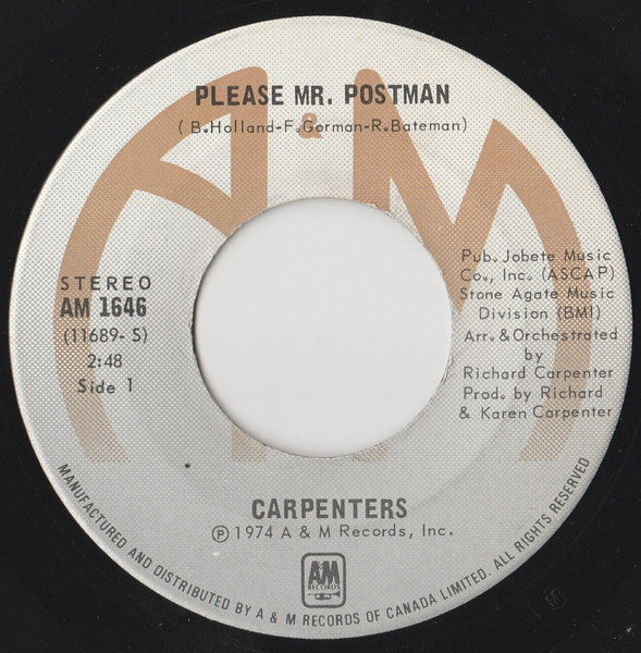 Carpenters - Please Mr. Postman - 1974