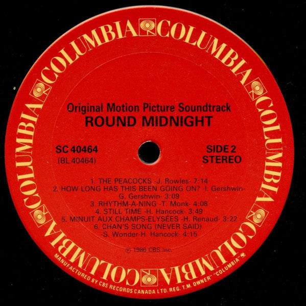 Herbie Hancock - Round Midnight - Original Motion Picture Soundtrack - 1986