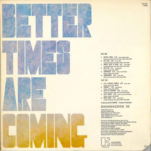 Rhinoceros - Better Times Are Coming - 1970