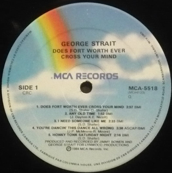 George Strait - Does Fort Worth Ever Cross Your Mind - 1984