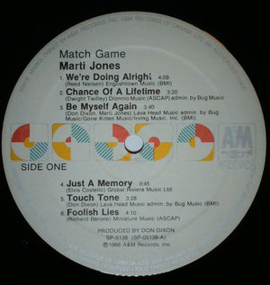 Marti Jones - Match Game Vinyl Record