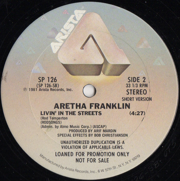 Aretha Franklin - Livin' In The Streets - 1981