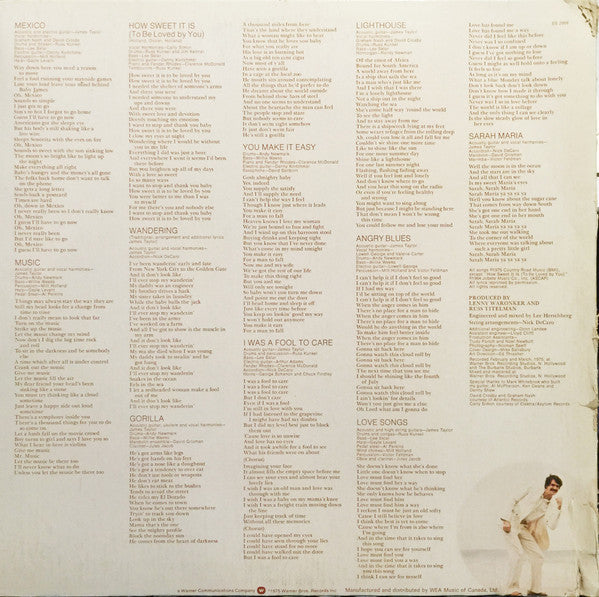 James Taylor - Gorilla - 1975