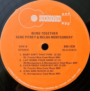 Gene Pitney & Melba Montgomery - Being Together Vinyl Record