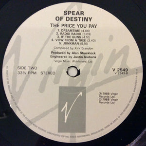 Spear Of Destiny - The Price You Pay - 1988