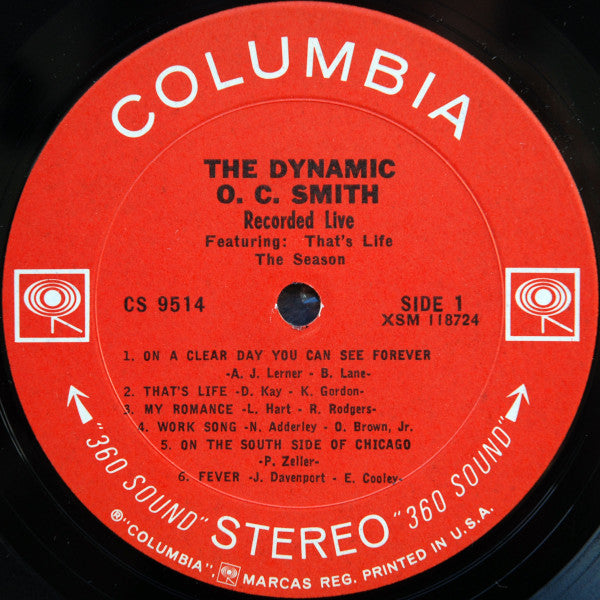 OC Smith - The Dynamic O. C. Smith - Recorded Live - 1967
