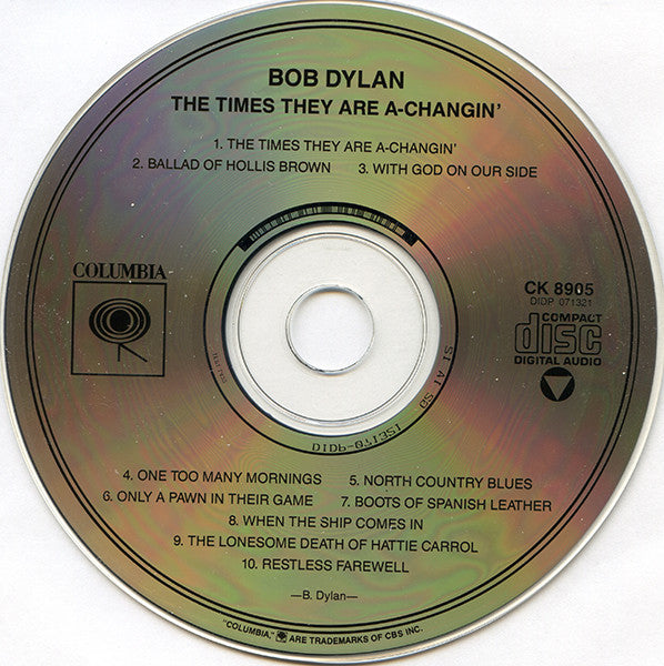 Bob Dylan - The Times They Are A-Changin' (CD) -