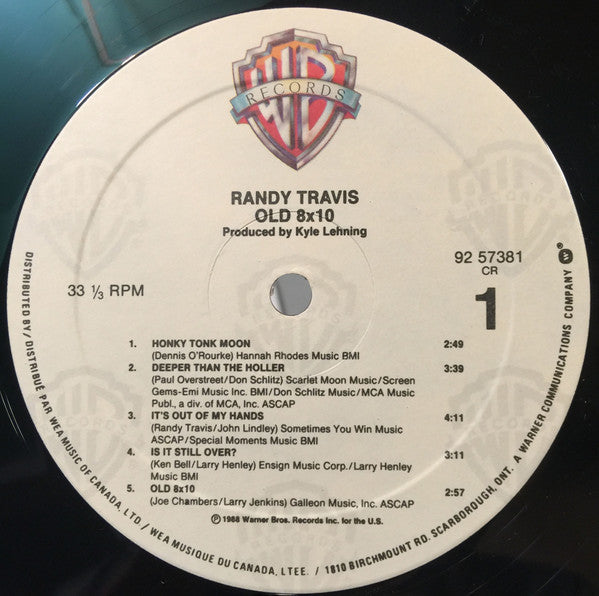 Randy Travis - Old 8x10 Vinyl Record