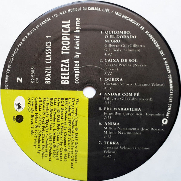 Various - Brazil Classics 1 - Beleza Tropical - 1989