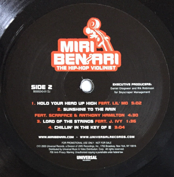 Miri Ben-Ari - The Hip-Hop Violinist Vinyl Record