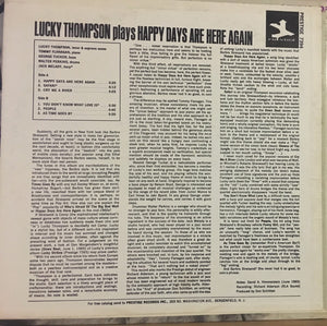 Lucky Thompson - Happy Days Are Here Again - 1965