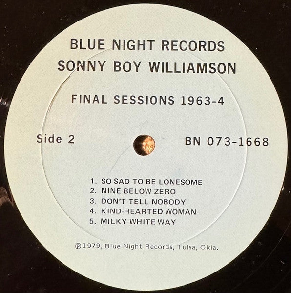 Sonny Boy Williamson - Final Sessions 1963-4 - 1979