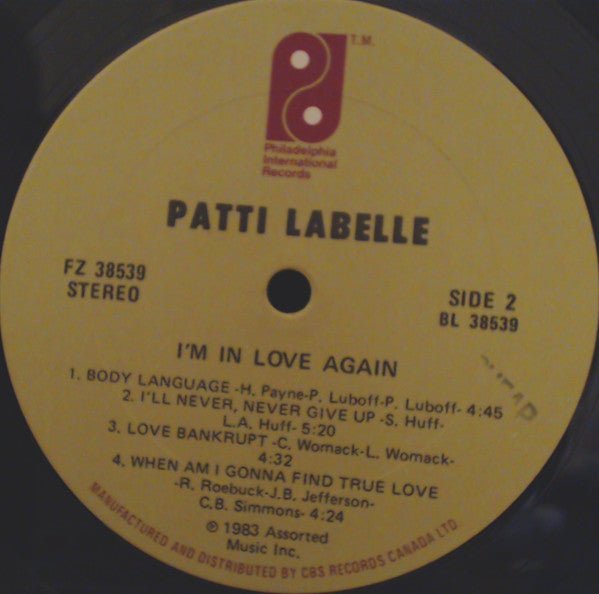 Patti LaBelle - I'm In Love Again