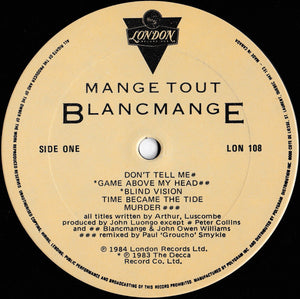 Blancmange - Mange Tout