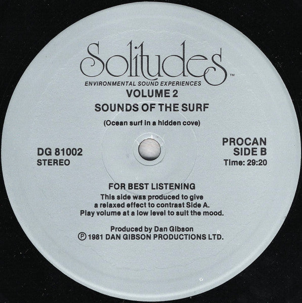 Dan Gibson - Solitudes - Environmental Sound Experiences Volume Two - 1981