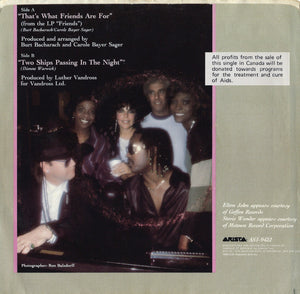 Dionne & Friends Featuring Elton John, Gladys Knight And Stevie Wonder - That's What Friends Are For - 1985