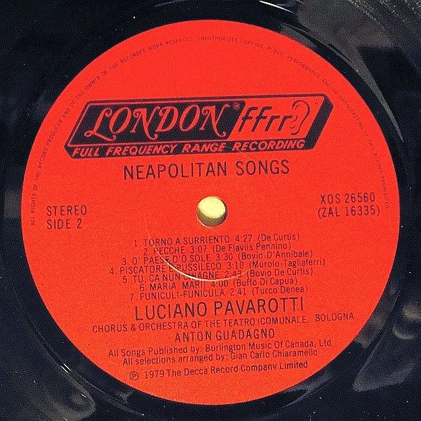 Luciano Pavarotti - O Sole Mio Favorite Neapolitan Songs - 1979