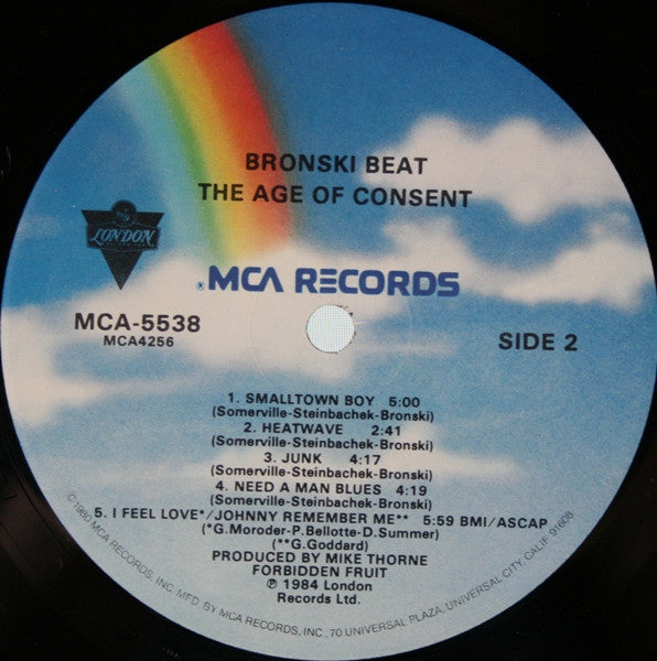 Bronski Beat - The Age Of Consent Vinyl Record